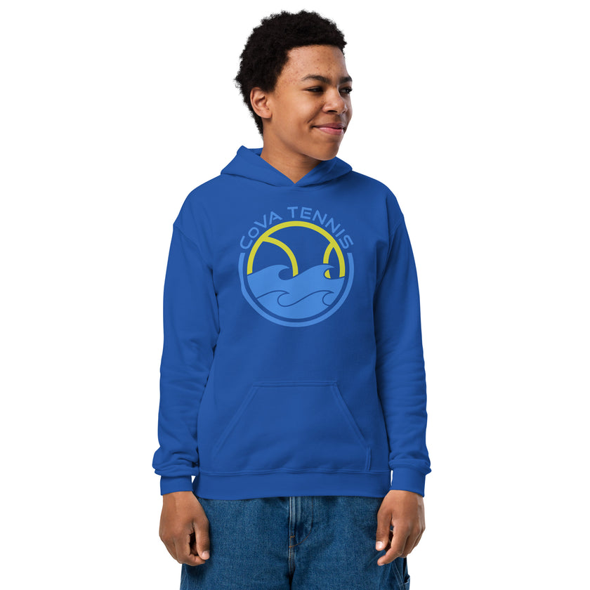 CoVA Tennis Ball & Waves Logo Youth heavy blend hoodie