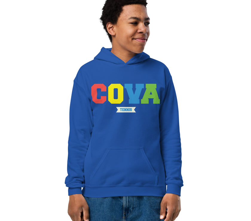 COVA Tennis Rainbow Youth heavy blend hoodie