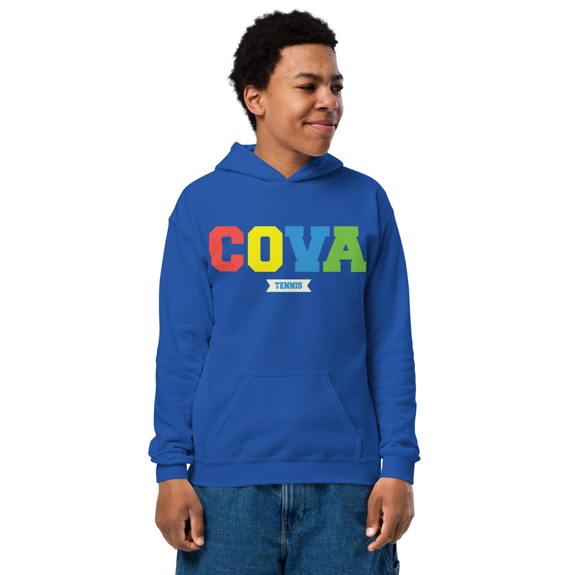 COVA Tennis Rainbow Youth heavy blend hoodie