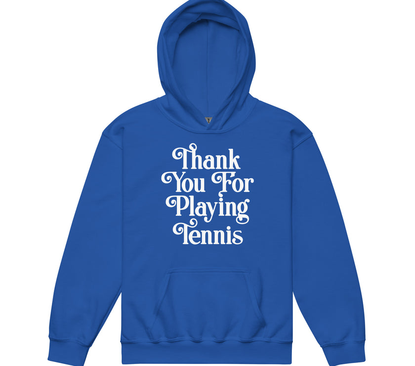 Thank You For Playing Tennis By CoVA Tennis Youth heavy blend hoodie