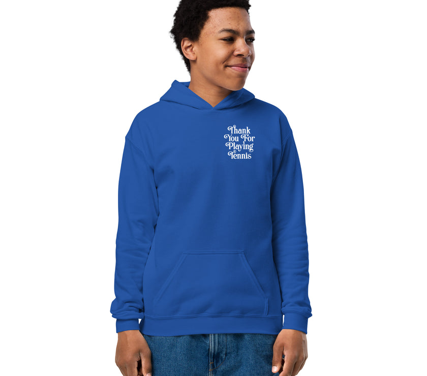 Thank You For Playing Tennis Youth heavy blend hoodie by CoVA Tennis