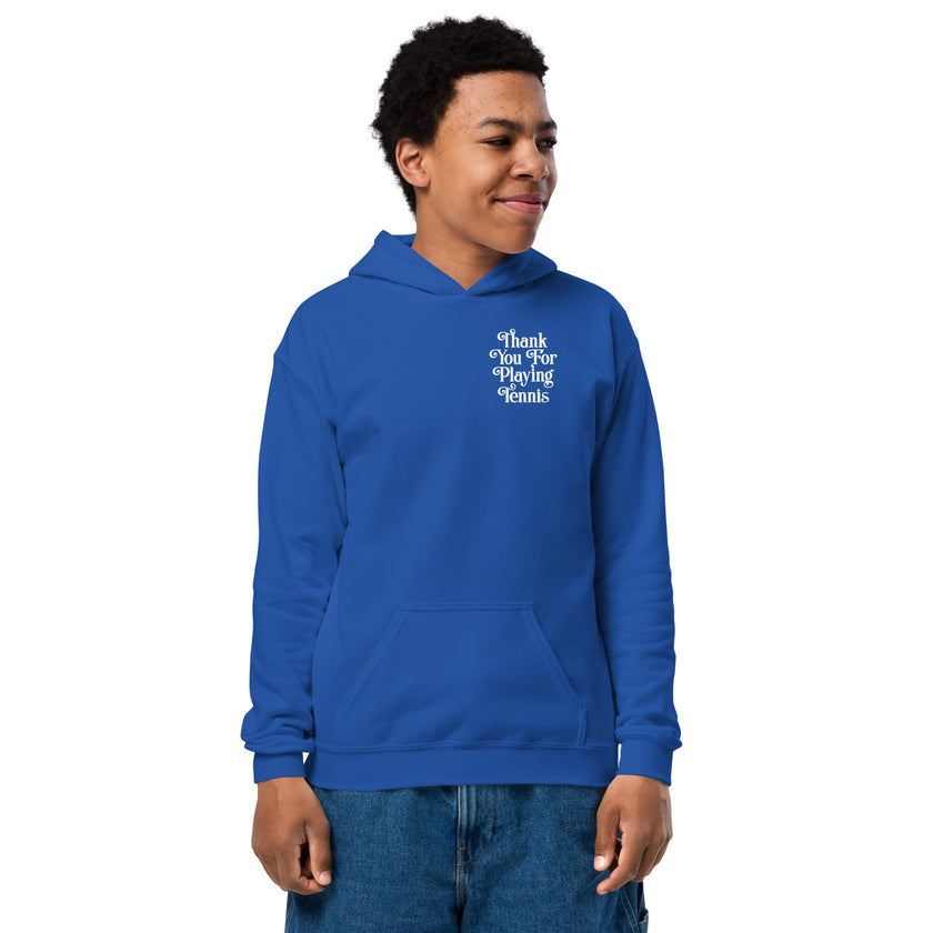 Thank You For Playing Tennis Youth heavy blend hoodie by CoVA Tennis