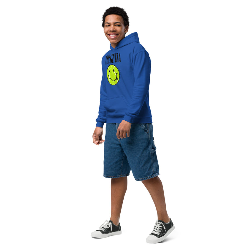 Virginia Smiley Face Tennis Ball by CoVA Tennis Youth heavy blend hoodie