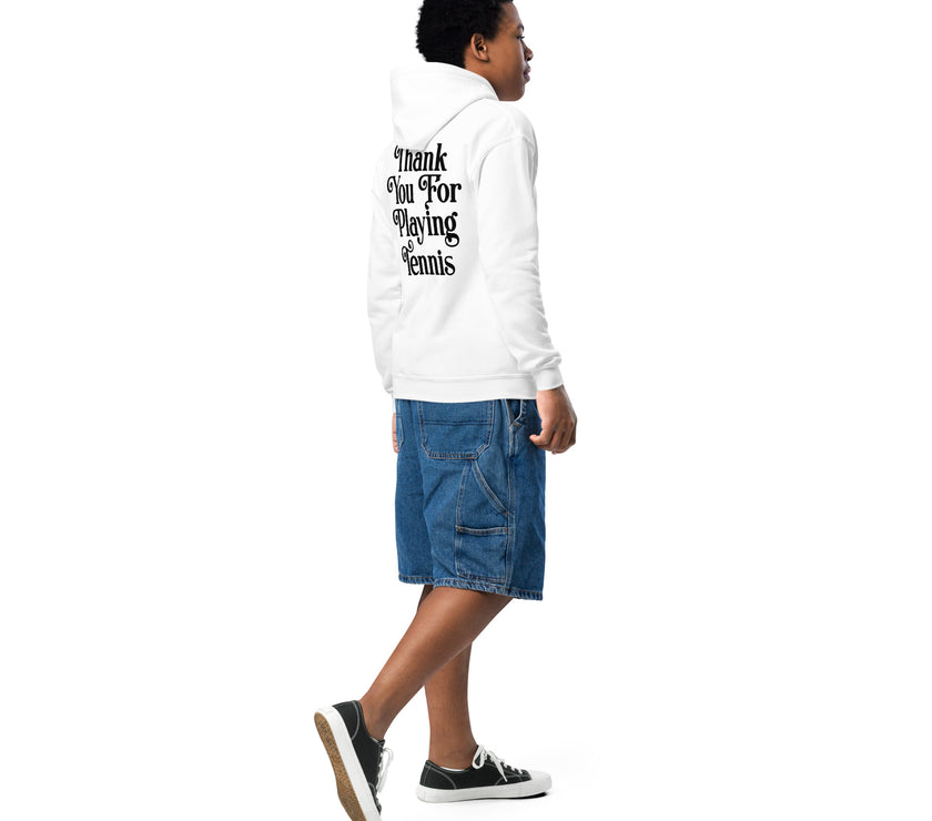 Thank You For Playing Tennis Youth heavy blend hoodie by CoVA Tennis