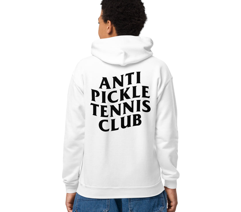 Anti Pickleball Tennis Club Youth heavy blend hoodie by CoVA Tennis