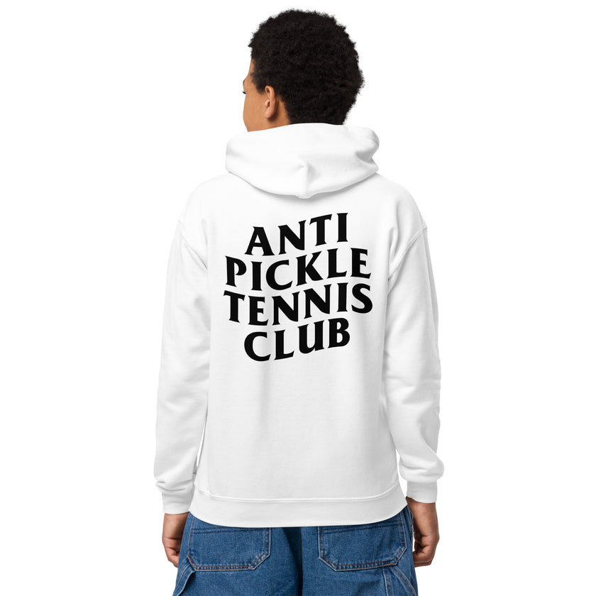 Anti Pickleball Tennis Club Youth heavy blend hoodie by CoVA Tennis