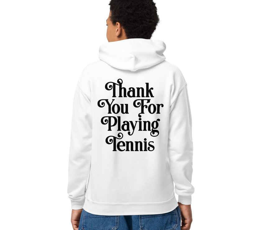 Thank You For Playing Tennis Youth heavy blend hoodie by CoVA Tennis