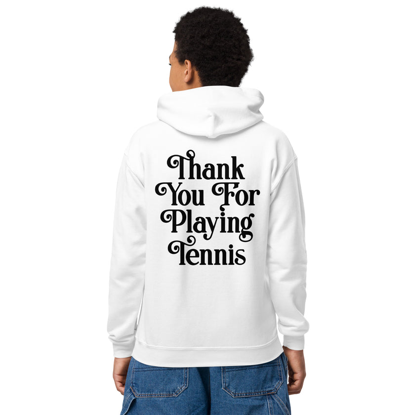 Thank You For Playing Tennis Youth heavy blend hoodie by CoVA Tennis