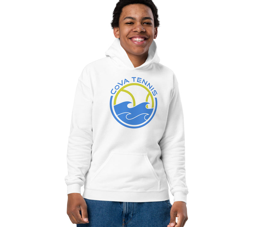 CoVA Tennis Ball & Waves Logo Youth heavy blend hoodie