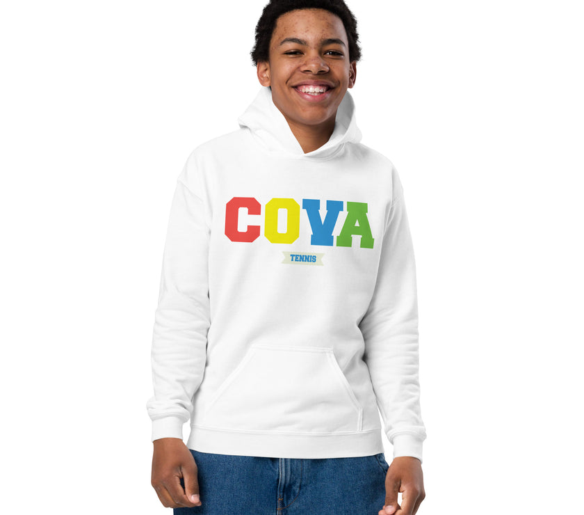 COVA Tennis Rainbow Youth heavy blend hoodie