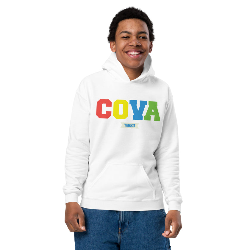 COVA Tennis Rainbow Youth heavy blend hoodie