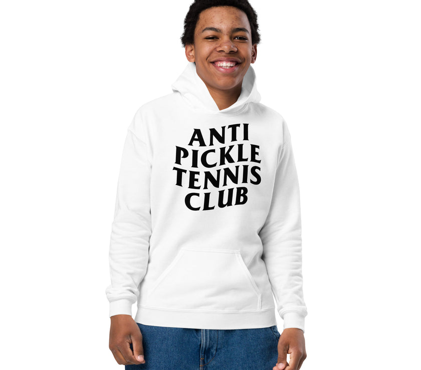 Anti Pickleball Tennis Club Youth heavy blend hoodie by CoVA Tennis