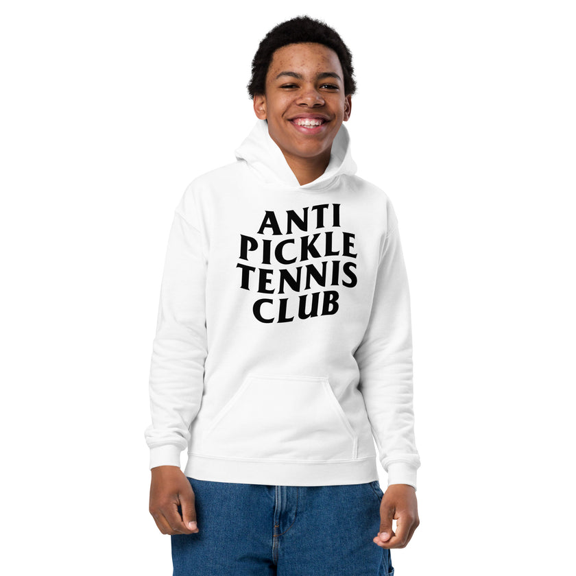 Anti Pickleball Tennis Club Youth heavy blend hoodie by CoVA Tennis