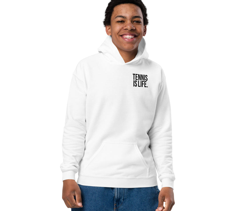 Tennis is LIfe Youth heavy blend hoodie by CoVA Tennis