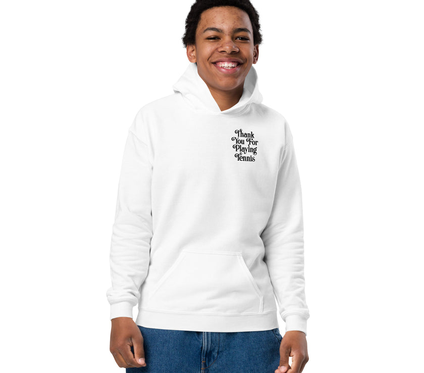 Thank You For Playing Tennis Youth heavy blend hoodie by CoVA Tennis