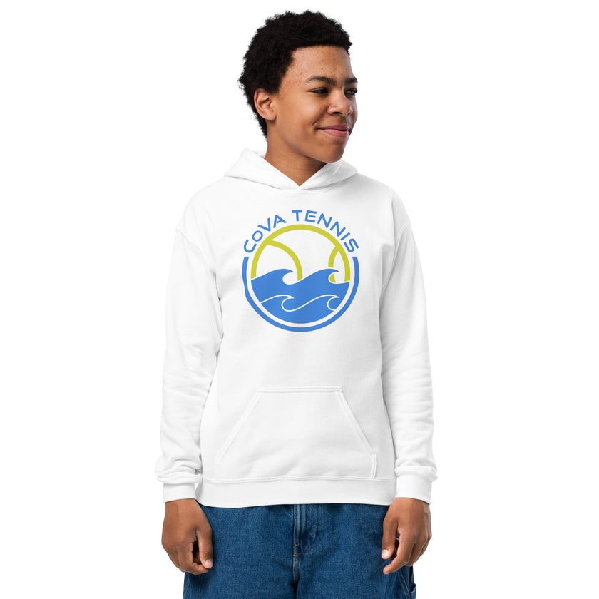 CoVA Tennis Ball & Waves Logo Youth heavy blend hoodie