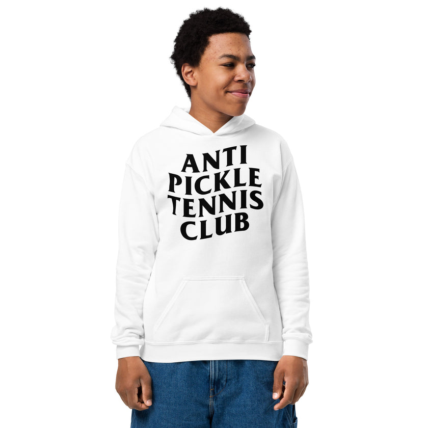 Anti Pickleball Tennis Club Youth heavy blend hoodie by CoVA Tennis