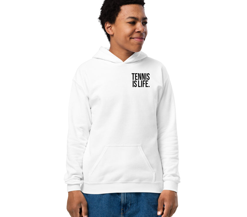 Tennis is LIfe Youth heavy blend hoodie by CoVA Tennis