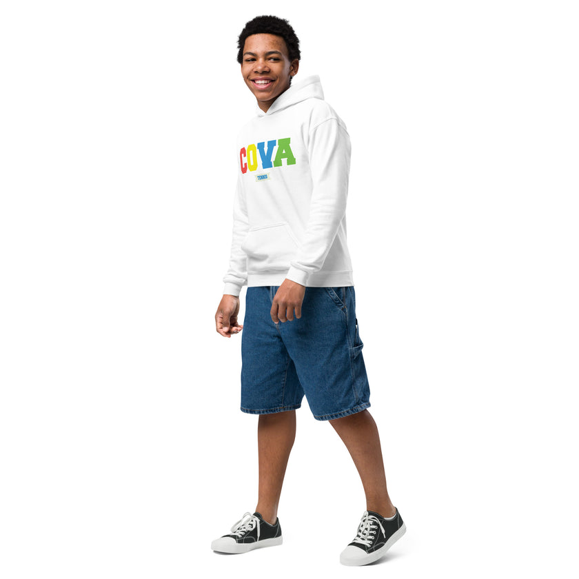 COVA Tennis Rainbow Youth heavy blend hoodie