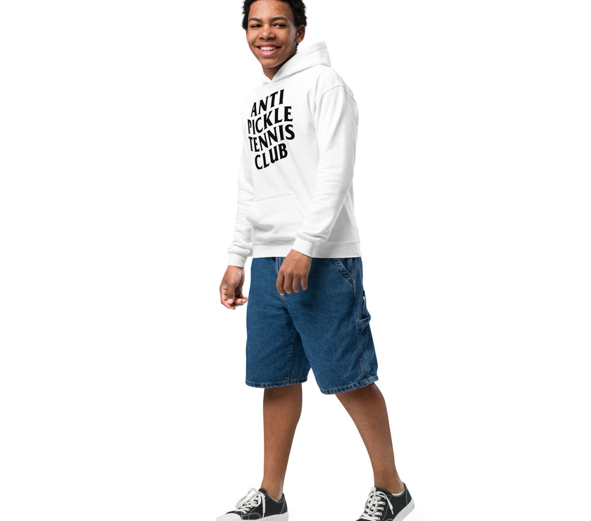 Anti Pickleball Tennis Club Youth heavy blend hoodie by CoVA Tennis