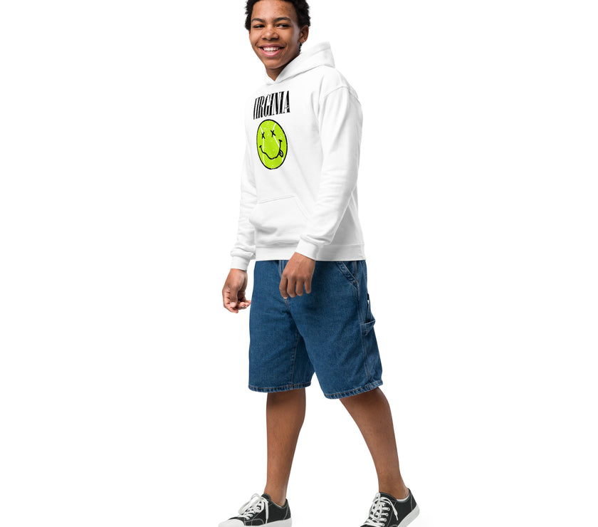 Virginia Smiley Face Tennis Ball by CoVA Tennis Youth heavy blend hoodie