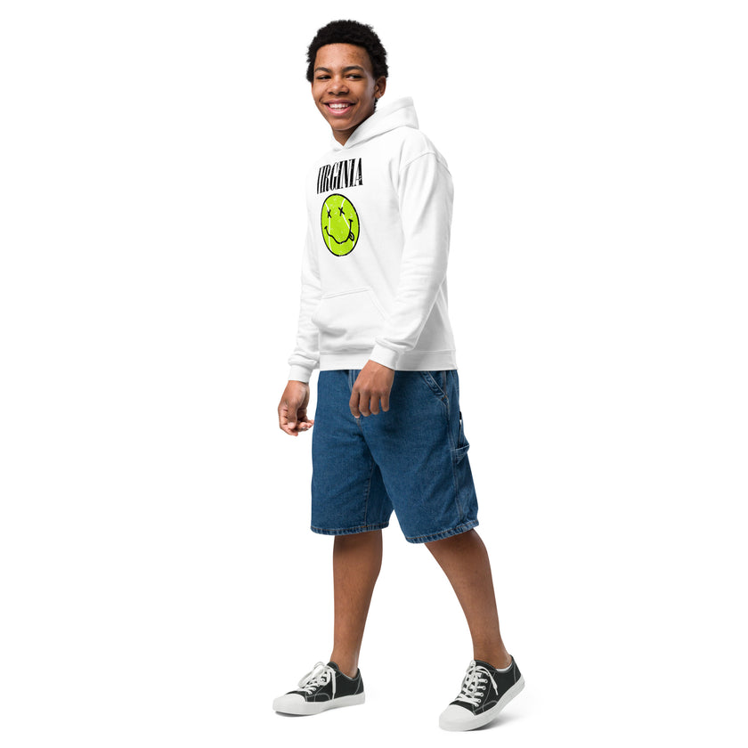 Virginia Smiley Face Tennis Ball by CoVA Tennis Youth heavy blend hoodie