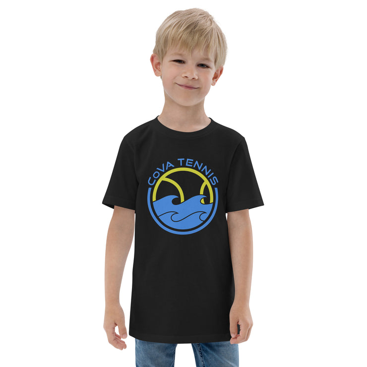 CoVA Tennis Ball & Waves Logo Youth jersey t-shirt