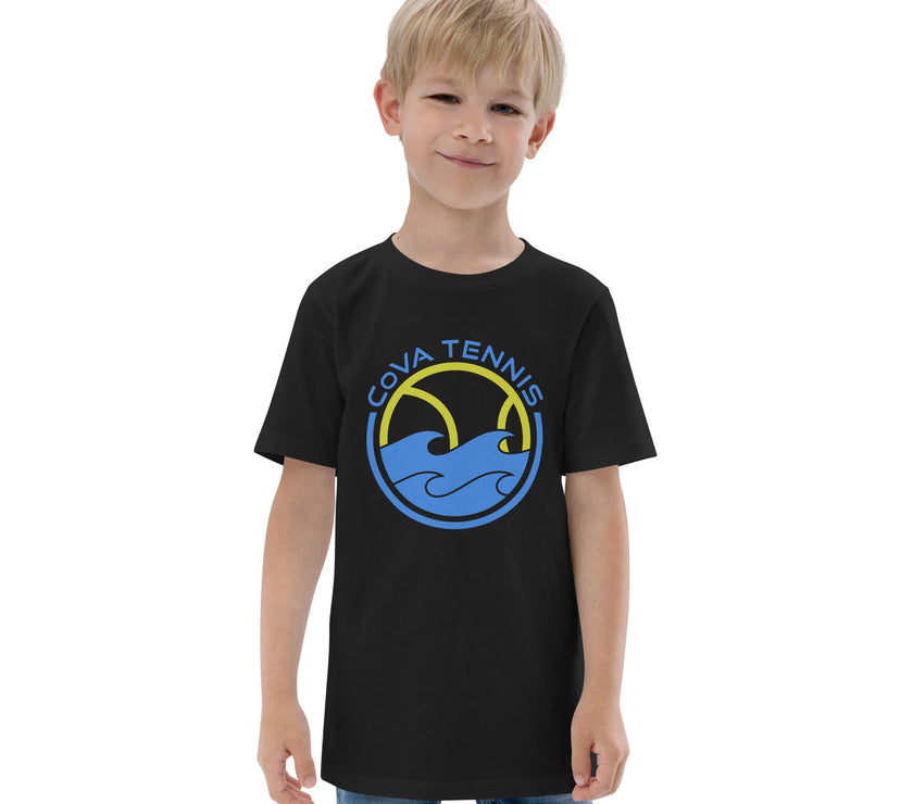 CoVA Tennis Ball & Waves Logo Youth jersey t-shirt