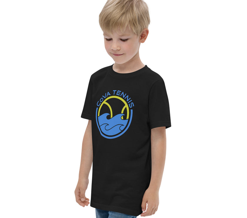 CoVA Tennis Ball & Waves Logo Youth jersey t-shirt