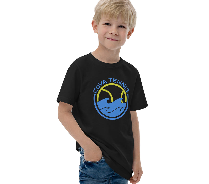 CoVA Tennis Ball & Waves Logo Youth jersey t-shirt