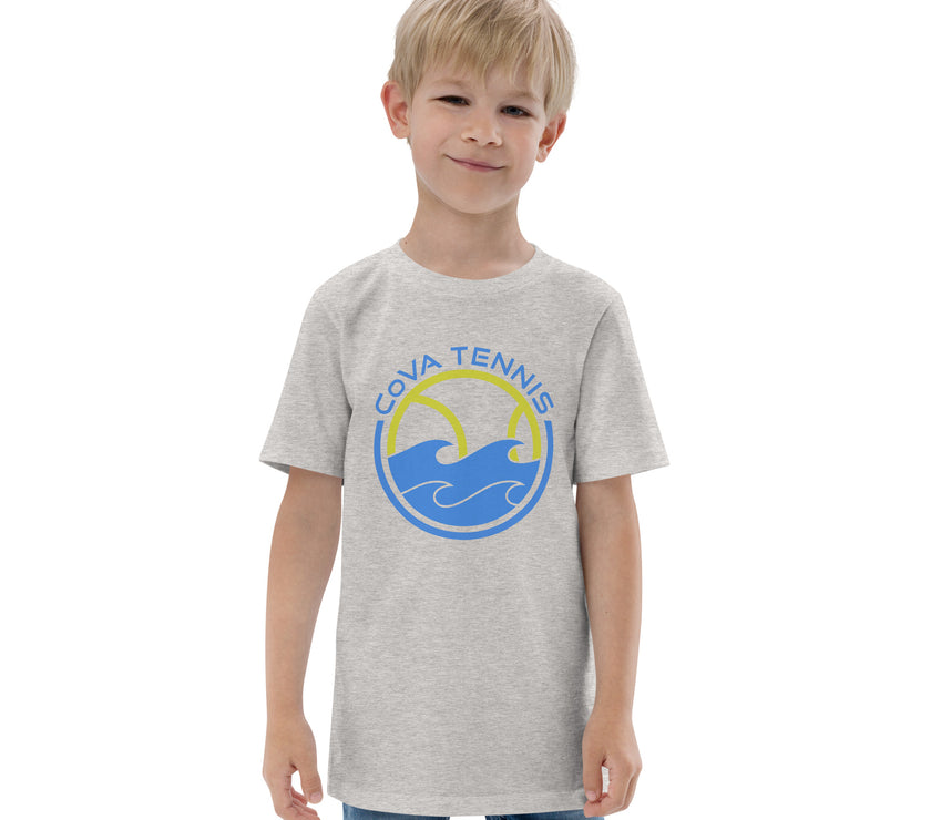 CoVA Tennis Ball & Waves Logo Youth jersey t-shirt