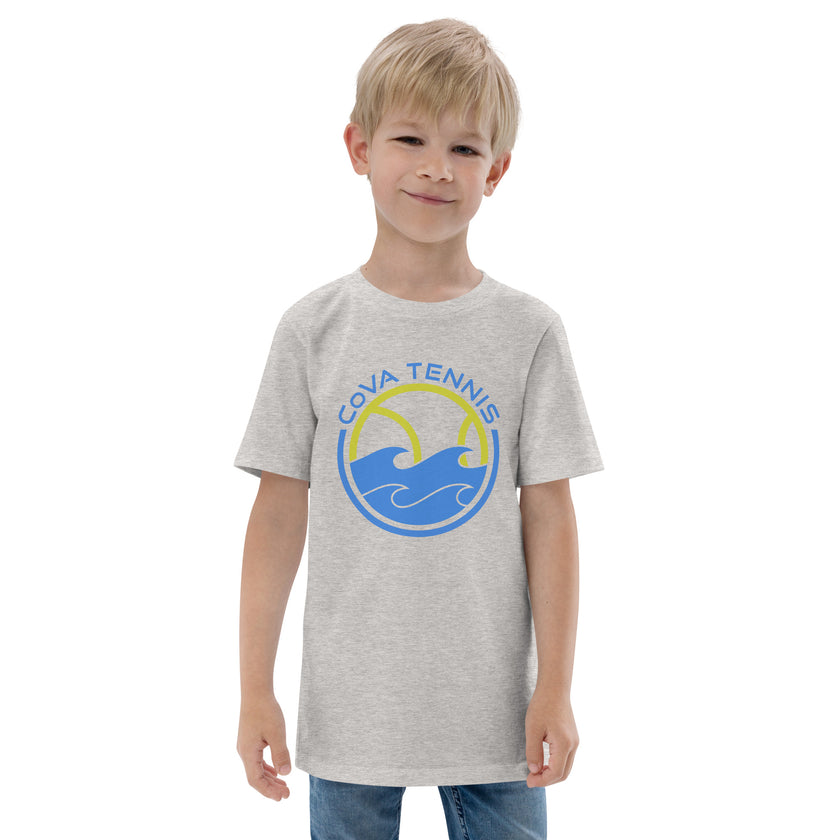 CoVA Tennis Ball & Waves Logo Youth jersey t-shirt