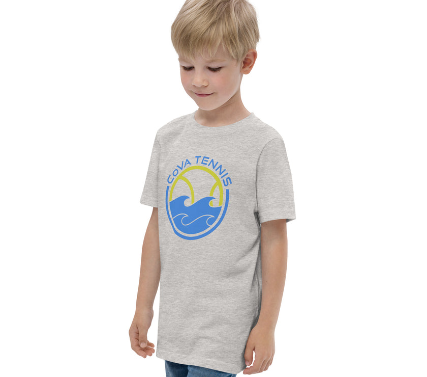 CoVA Tennis Ball & Waves Logo Youth jersey t-shirt