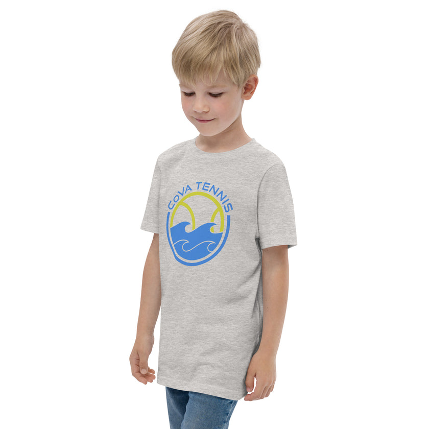 CoVA Tennis Ball & Waves Logo Youth jersey t-shirt