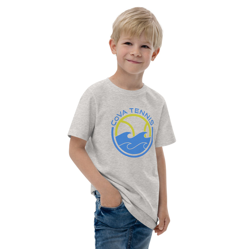 CoVA Tennis Ball & Waves Logo Youth jersey t-shirt