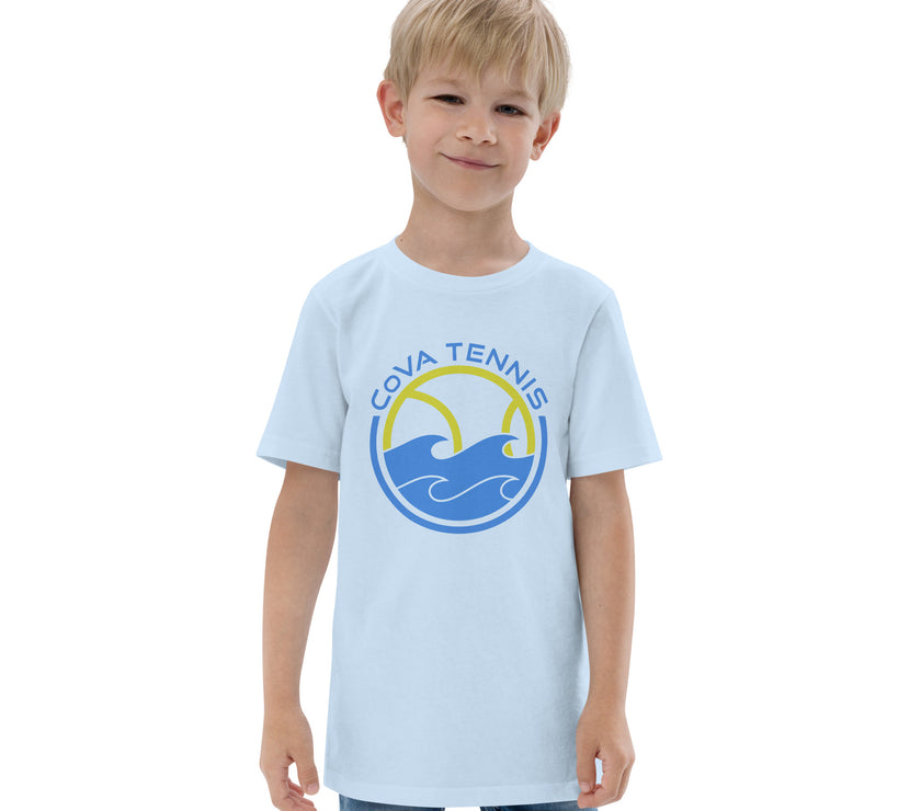 CoVA Tennis Ball & Waves Logo Youth jersey t-shirt