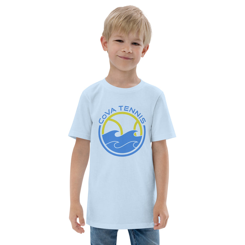 CoVA Tennis Ball & Waves Logo Youth jersey t-shirt