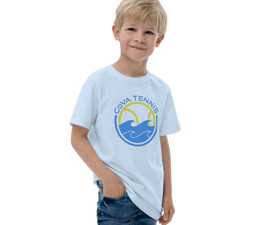 CoVA Tennis Ball & Waves Logo Youth jersey t-shirt