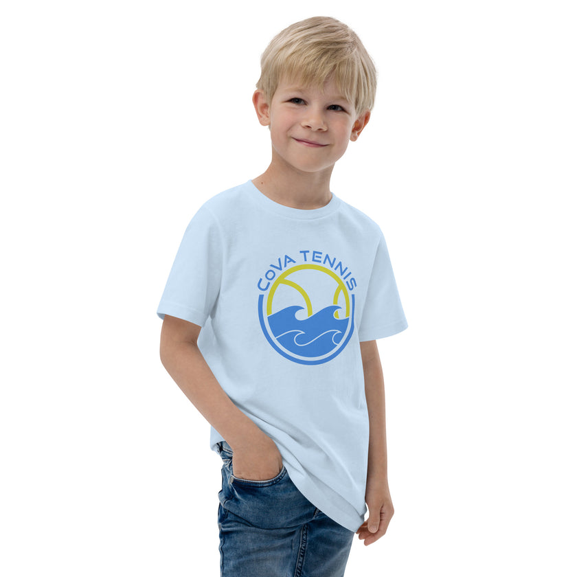 CoVA Tennis Ball & Waves Logo Youth jersey t-shirt