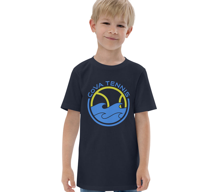 CoVA Tennis Ball & Waves Logo Youth jersey t-shirt