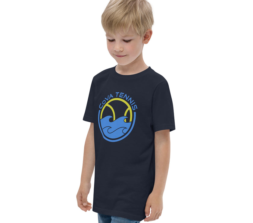 CoVA Tennis Ball & Waves Logo Youth jersey t-shirt