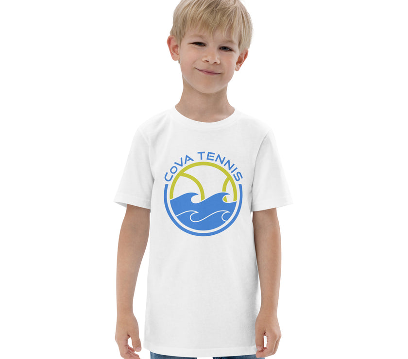 CoVA Tennis Ball & Waves Logo Youth jersey t-shirt