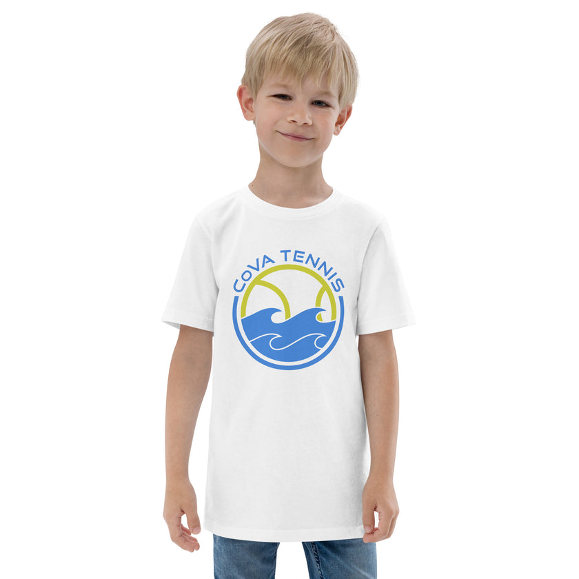 CoVA Tennis Ball & Waves Logo Youth jersey t-shirt