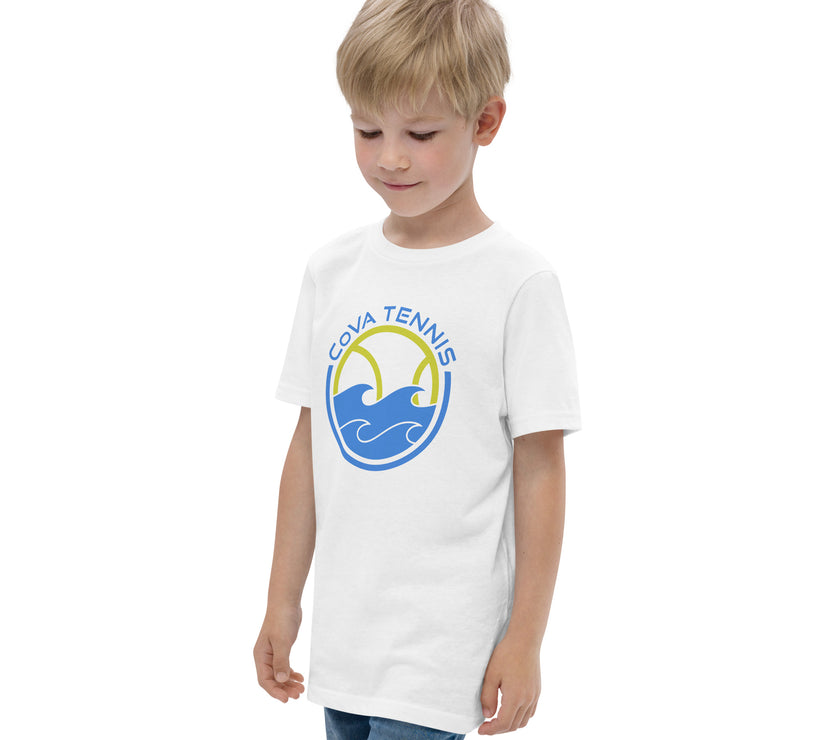 CoVA Tennis Ball & Waves Logo Youth jersey t-shirt