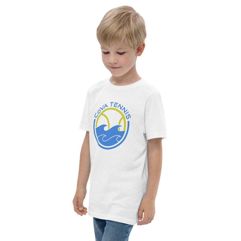 CoVA Tennis Ball & Waves Logo Youth jersey t-shirt