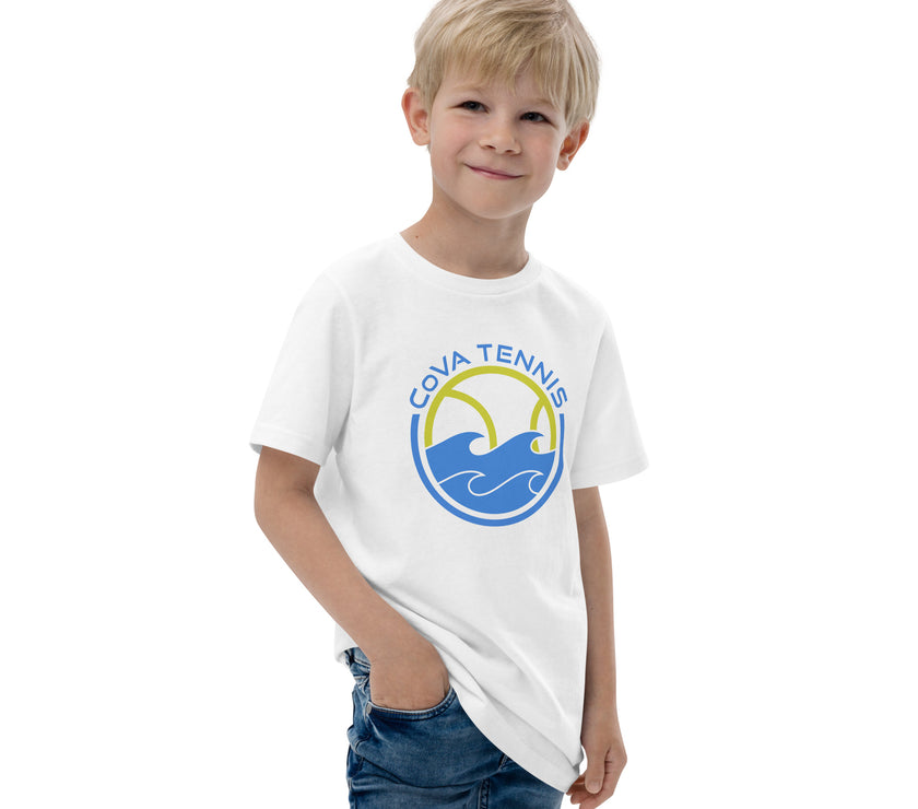 CoVA Tennis Ball & Waves Logo Youth jersey t-shirt