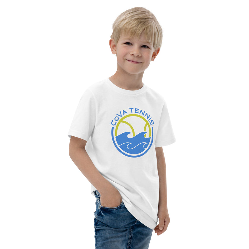 CoVA Tennis Ball & Waves Logo Youth jersey t-shirt