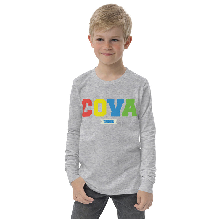 COVA Tennis Rainbow Youth long sleeve tee shirt