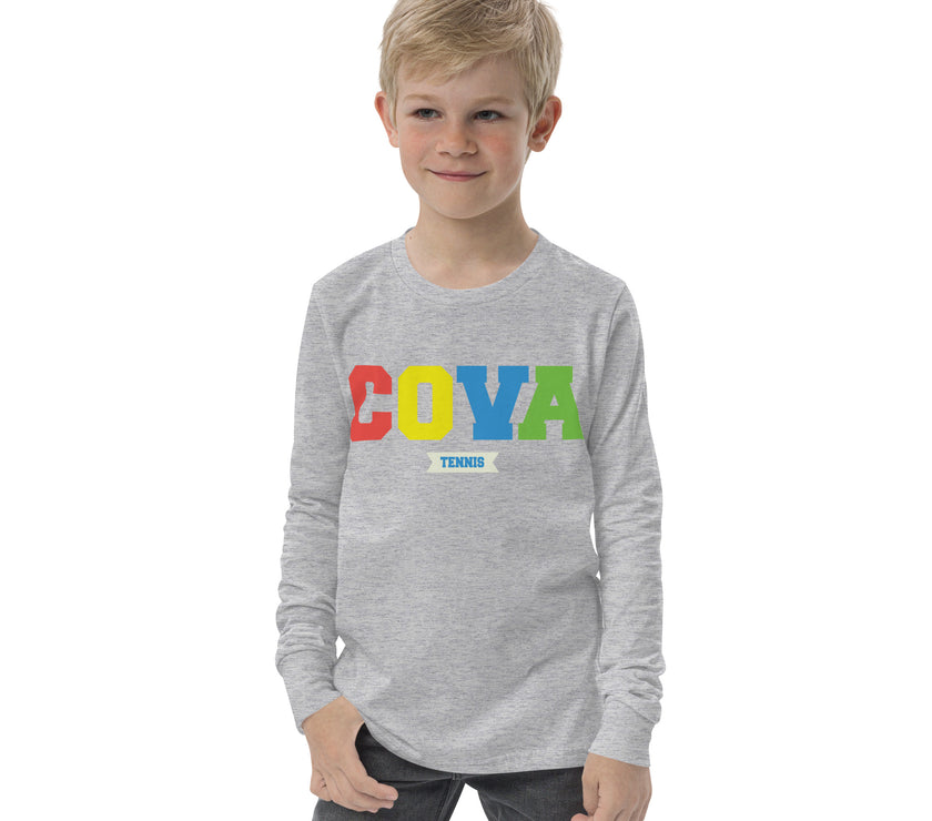 COVA Tennis Rainbow Youth long sleeve tee shirt