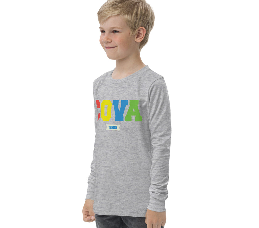 COVA Tennis Rainbow Youth long sleeve tee shirt